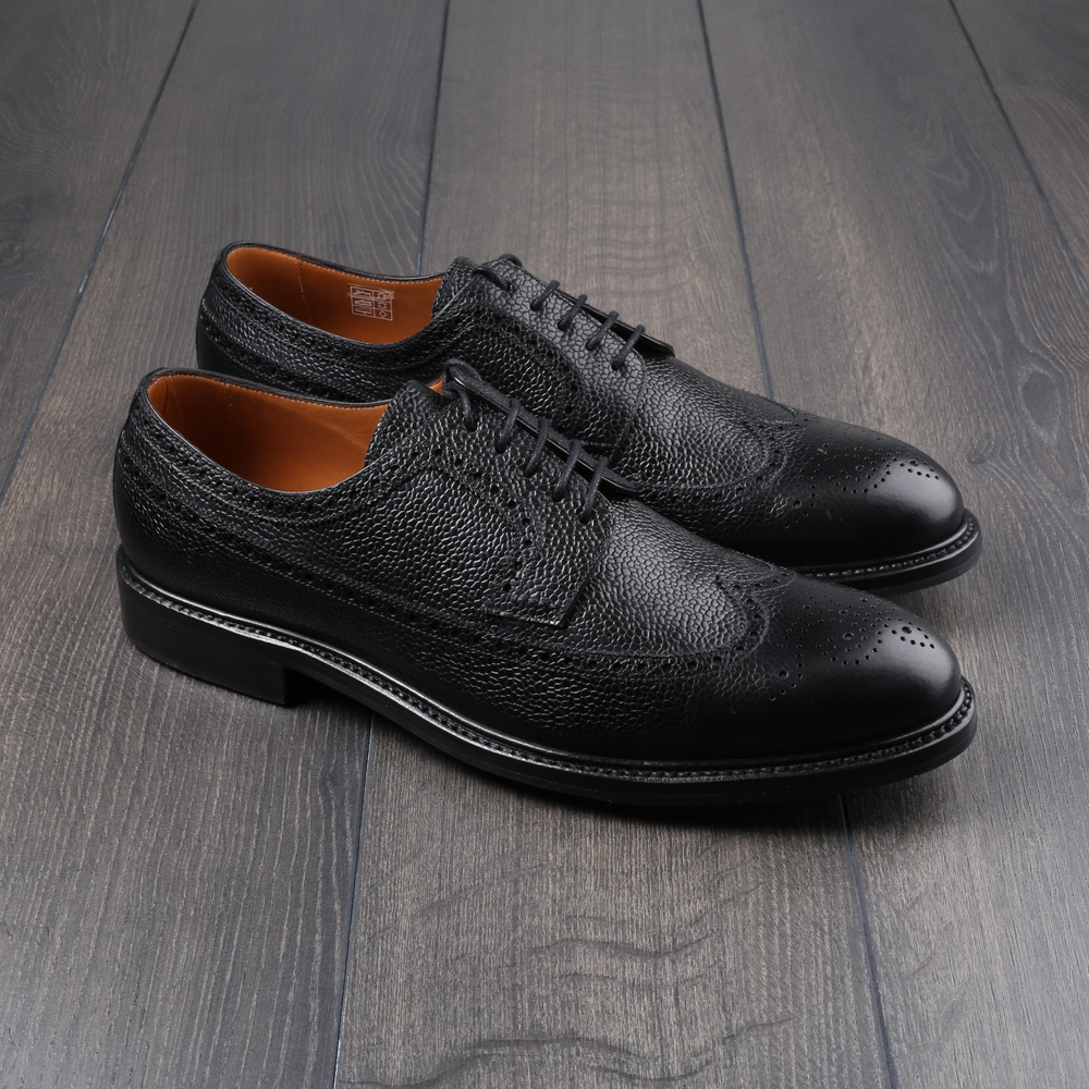 Skolyx longwing derby in black grain UK10 / EU44 - seconds