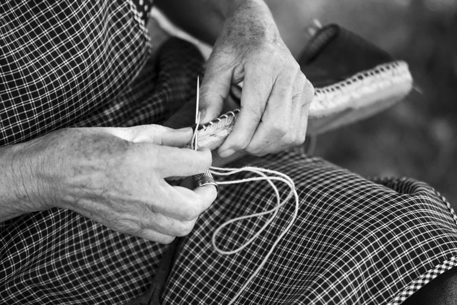 Abarca Espadrilles Camping Baumwolle braun