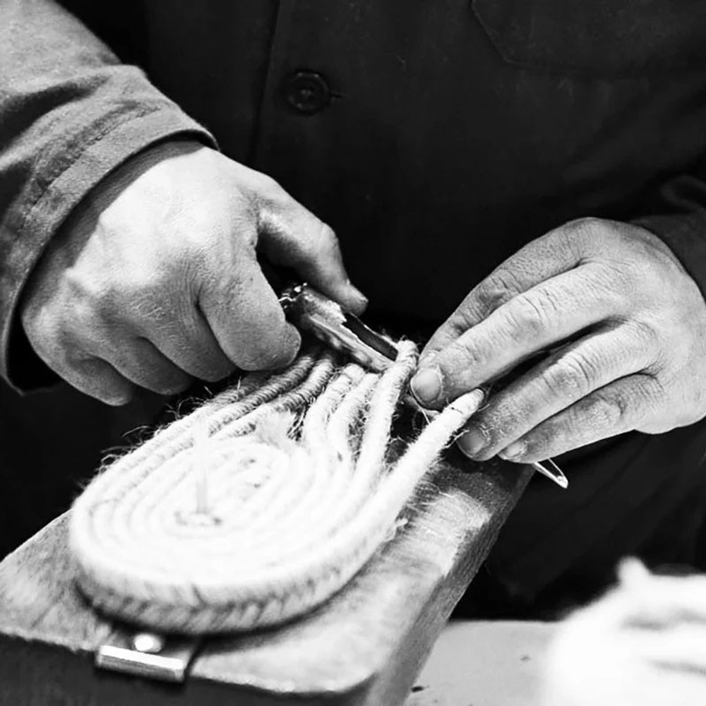 Abarca Espadrilles Camping Baumwolle braun