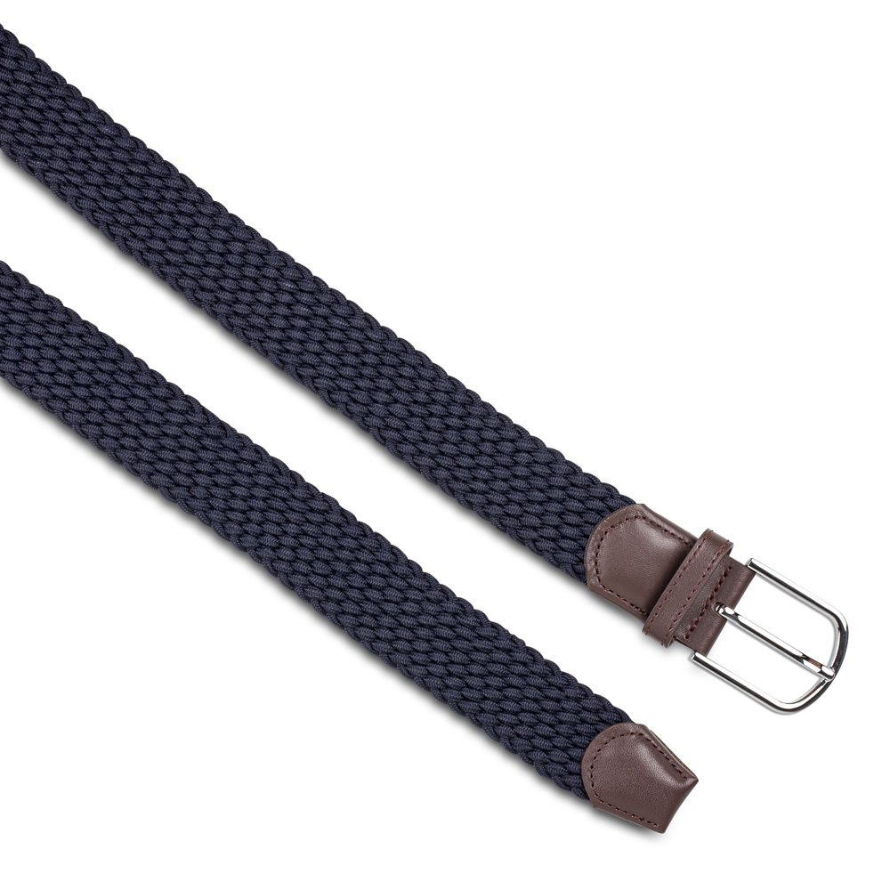 Ceinture tressée bleu foncé