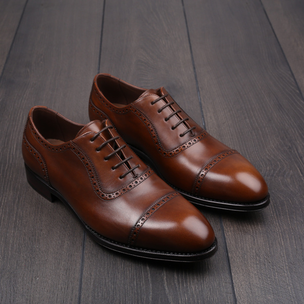 TLB adelaide oxford medium brown G-width EU41 / UK7 - seconds
