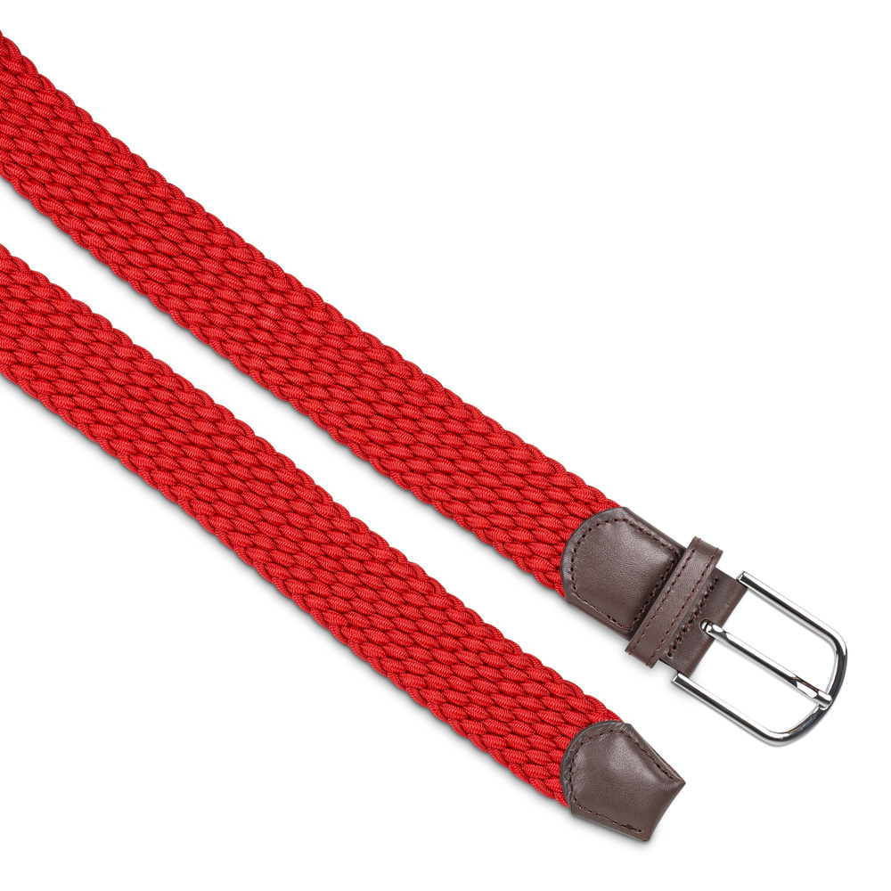 Ceinture tressée rouge