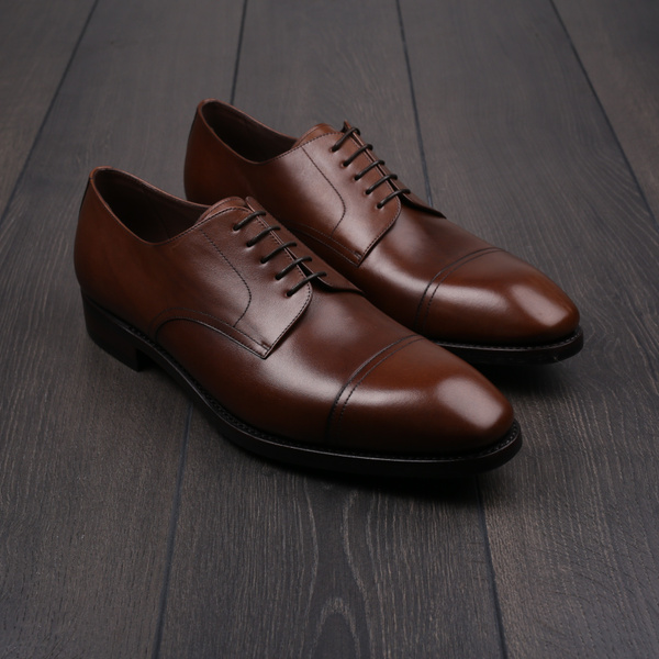 TLB cap toe derby medium brown EU45 / UK11 - seconds