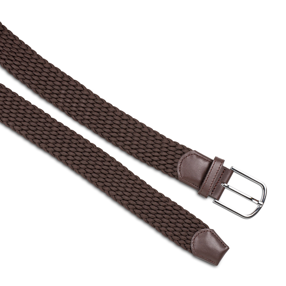 Ceinture tressée marron