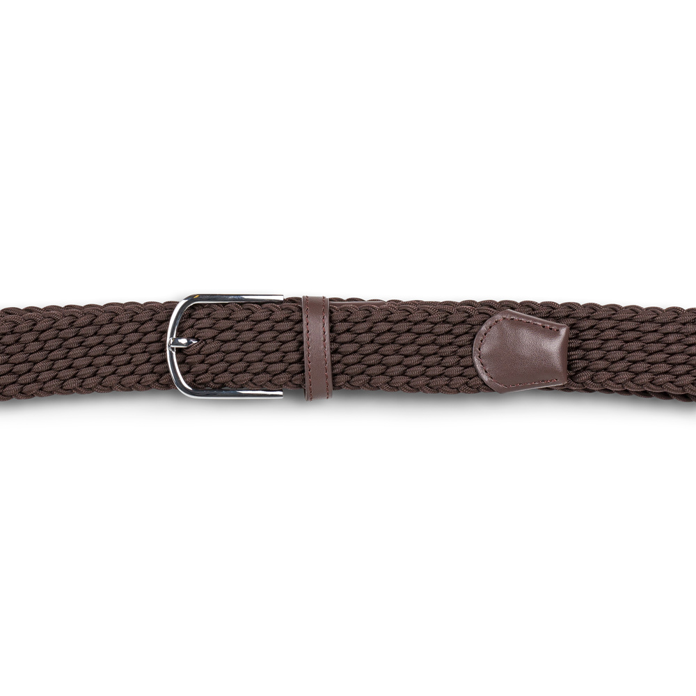 Ceinture tressée marron