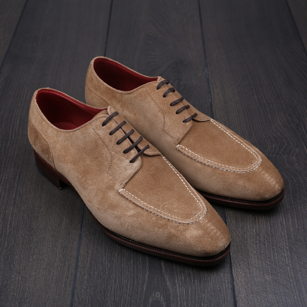 TLB Artista Reverse Stitch Toe Derby Beige suede UK8 / EU42 - Samples