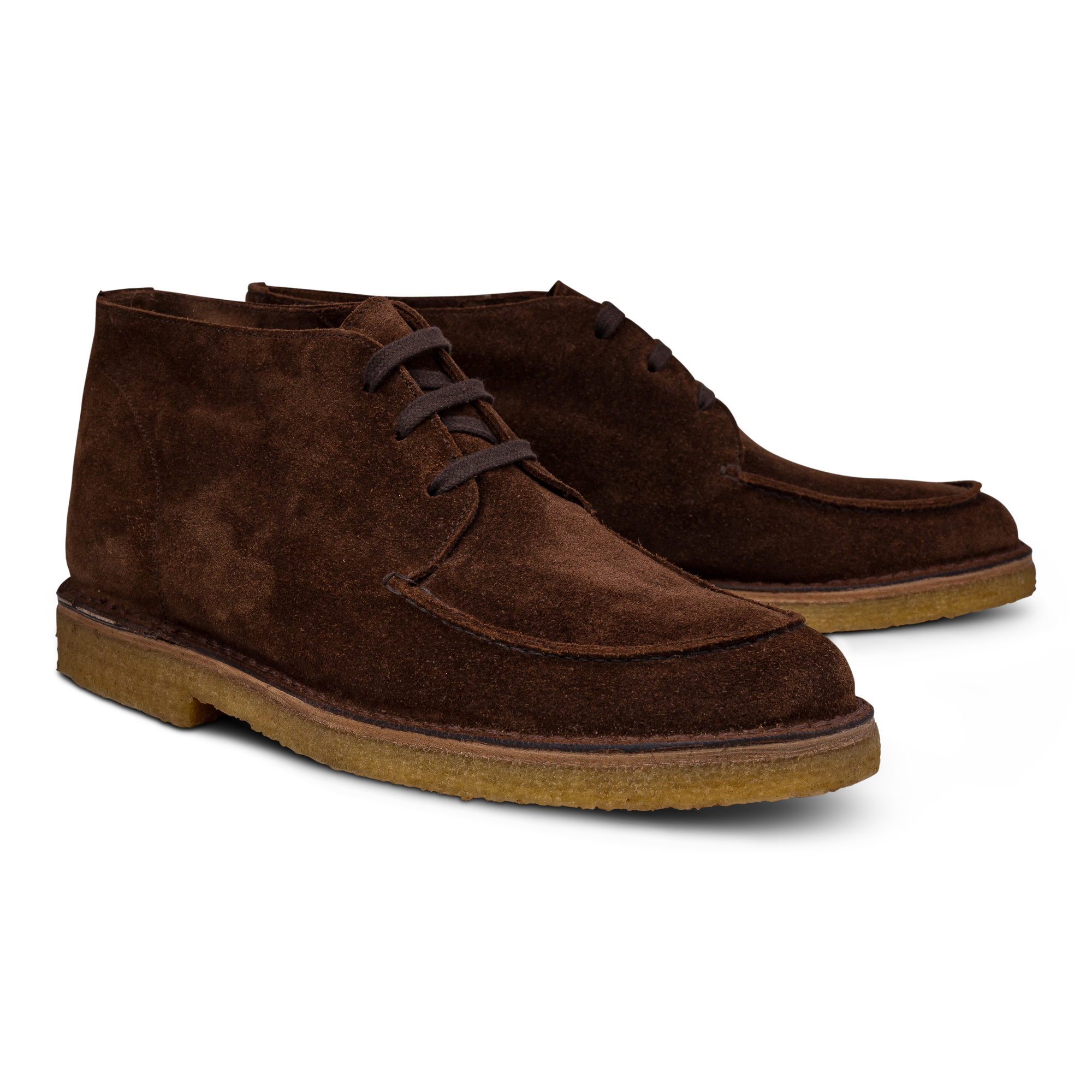 noa Cocoaroom Yanko Stitchdown apron boot medium brown suede | Skolyx