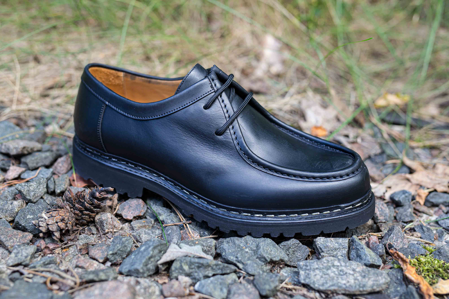 Yanko Tyrolean derby black chromex