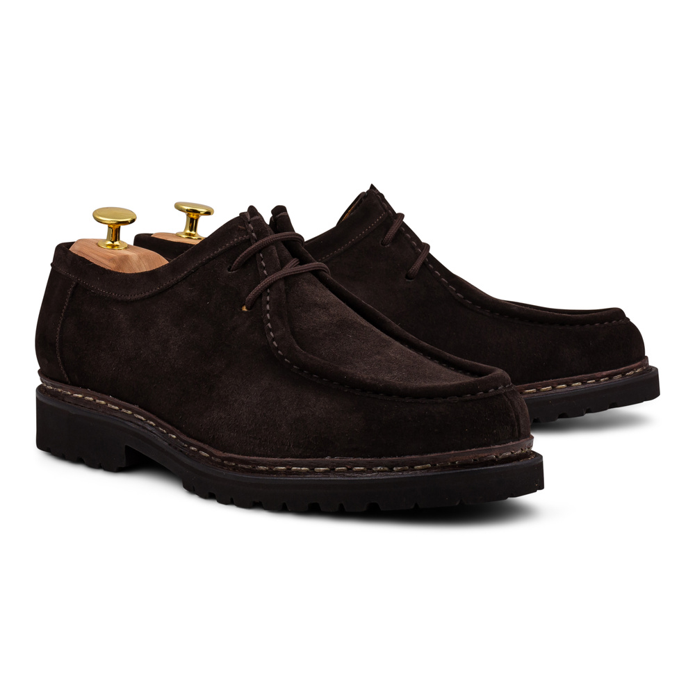 Yanko Tyrolean derby dark brown suede