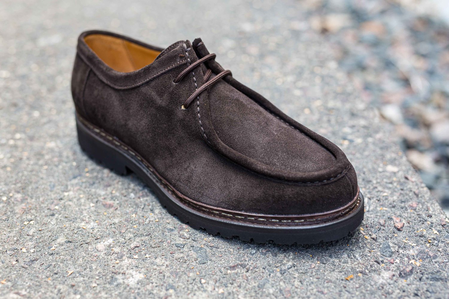 Yanko Tyrolean derby dark brown suede