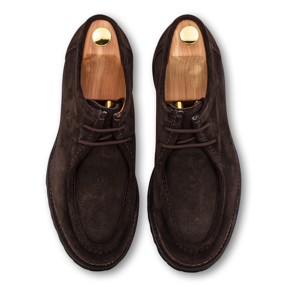 Yanko Tyrolean derby dark brown suede