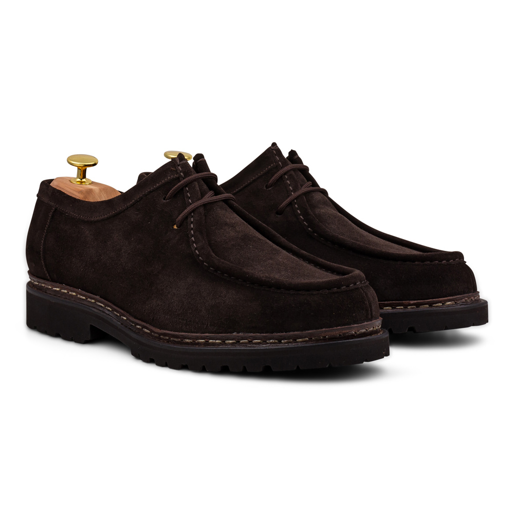 Yanko Tyrolean derby dark brown suede