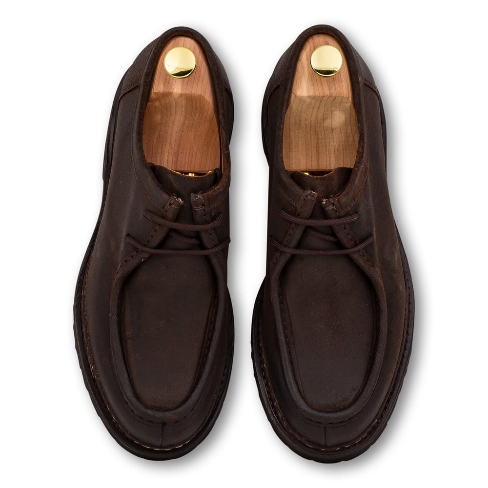 Yanko Tyrolean derby dark brown waxy commander