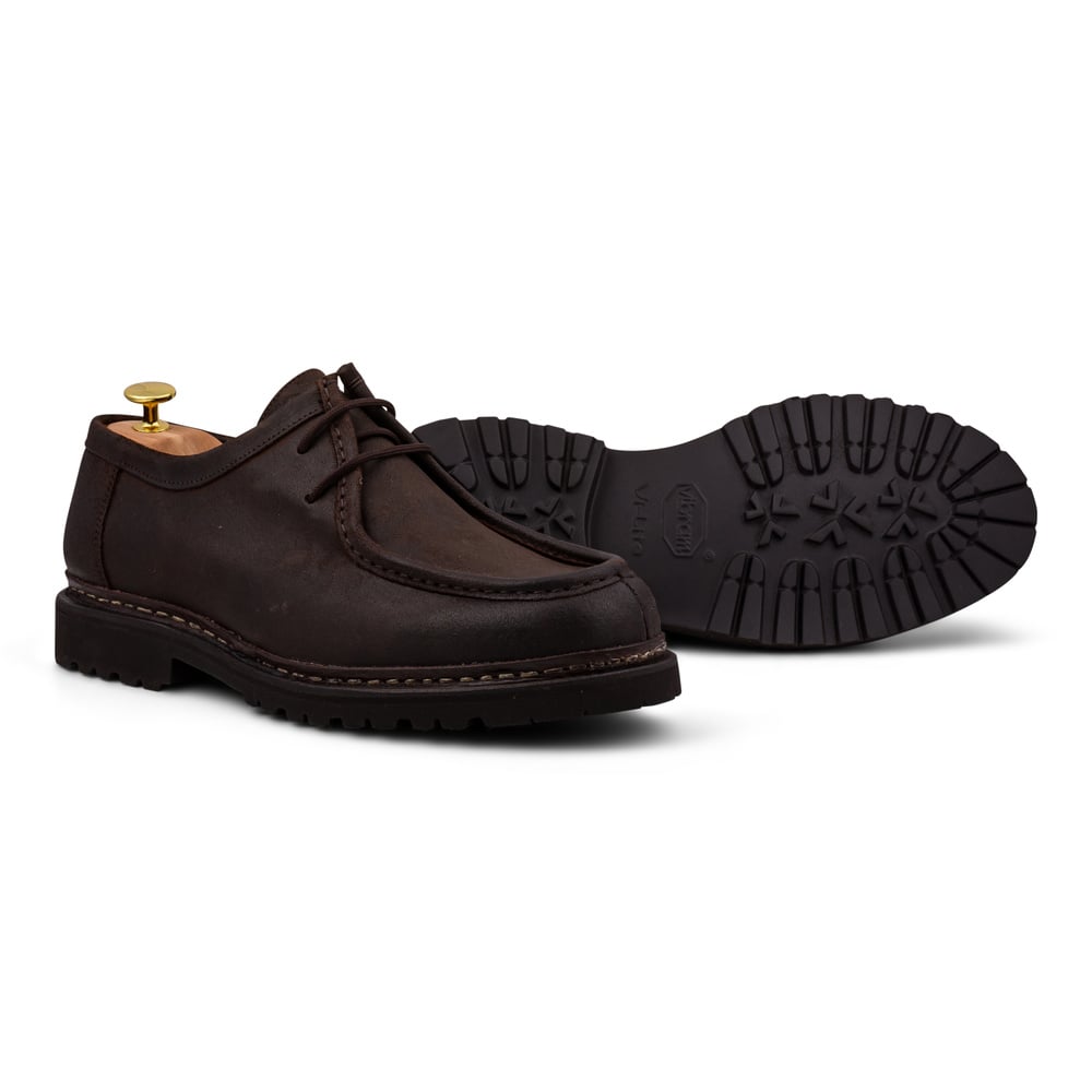 Yanko Tyrolean derby dark brown waxy commander