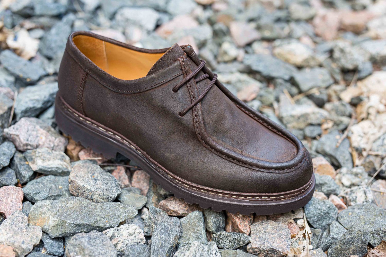 Yanko Tyrolean derby dark brown waxy commander