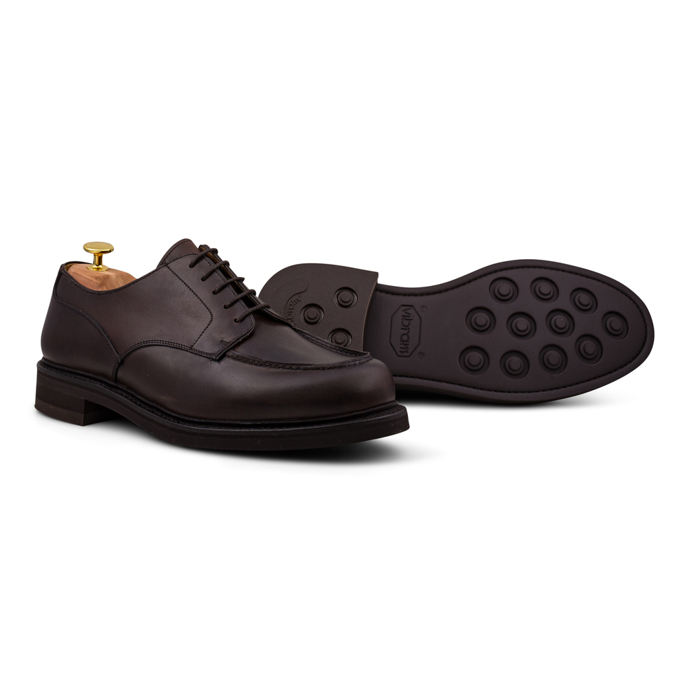 Yanko apron derby dark brown chromex