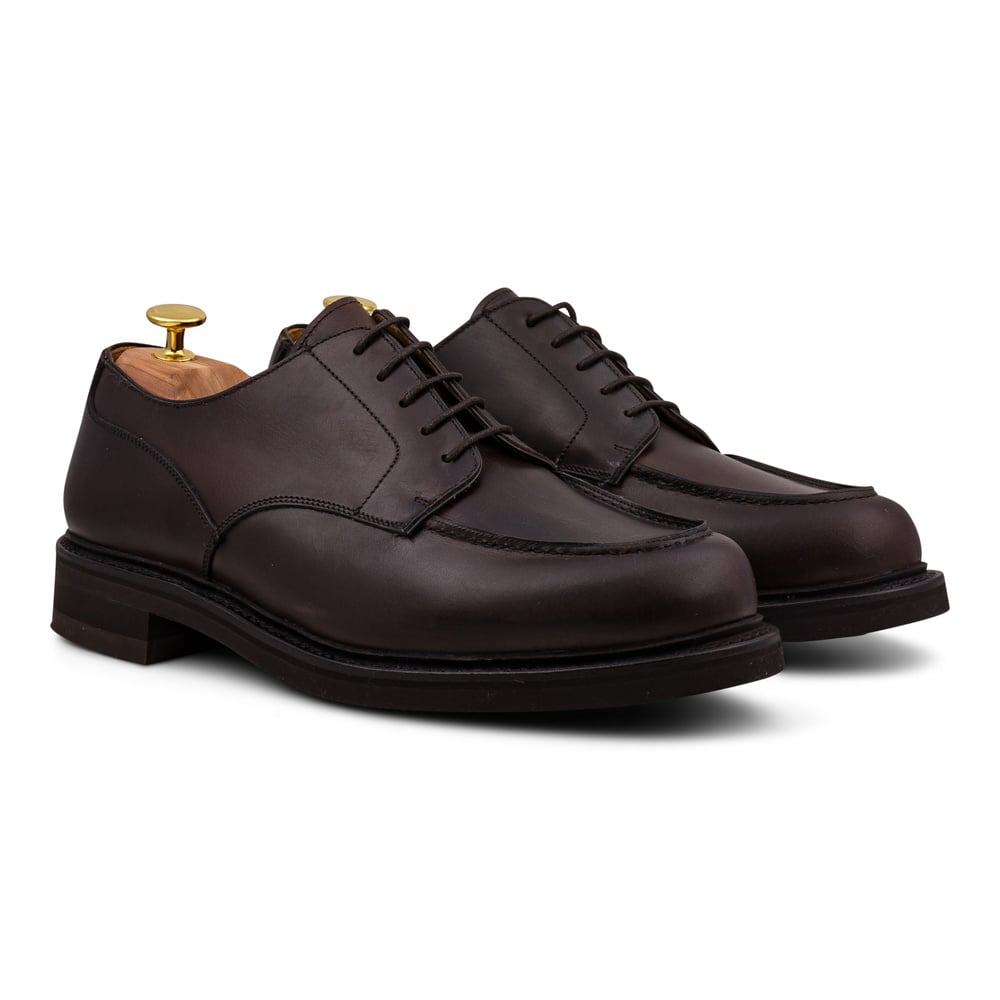 Yanko apron derby dark brown chromex