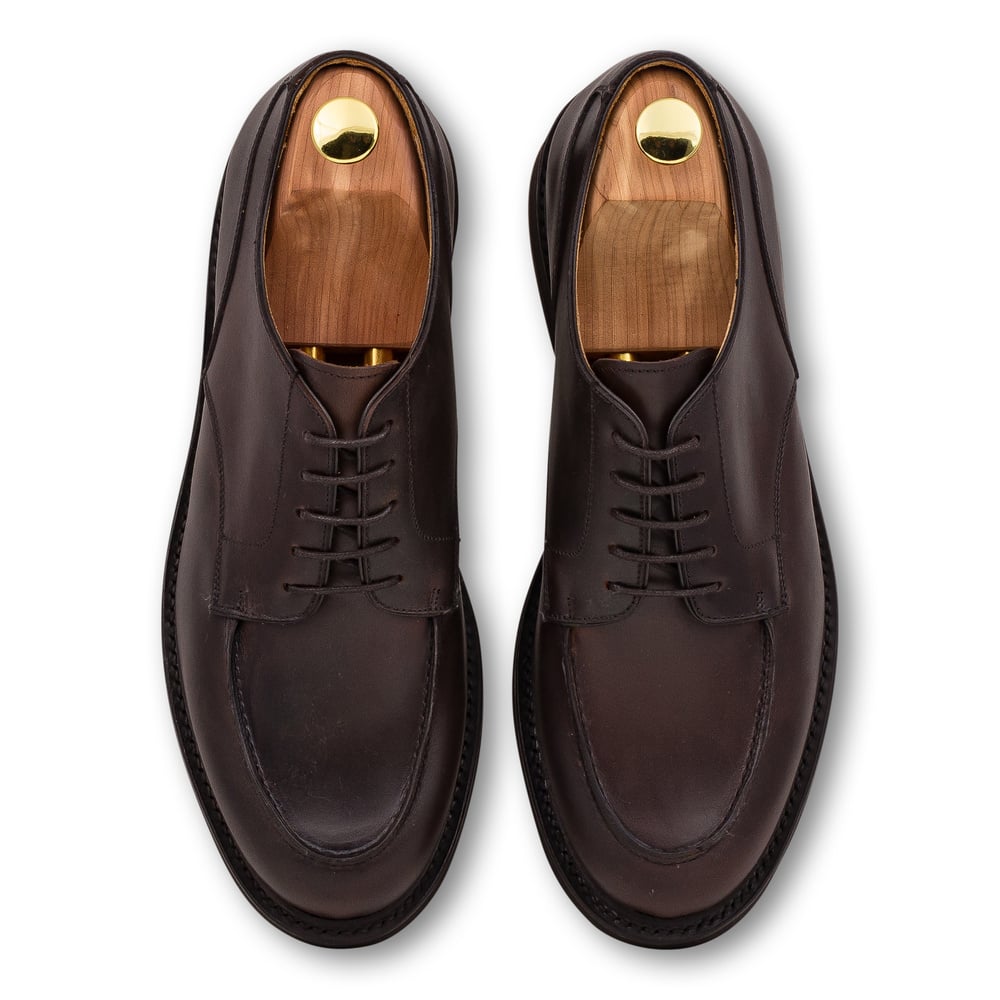 Yanko apron derby dark brown chromex