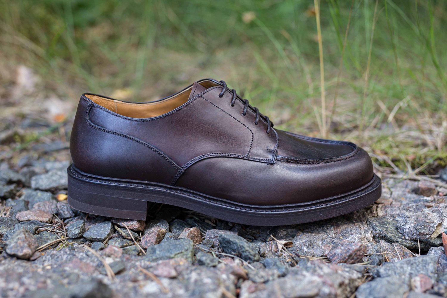Yanko apron derby dark brown chromex