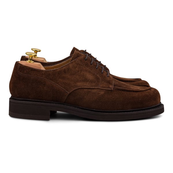 Yanko apron derby brown suede