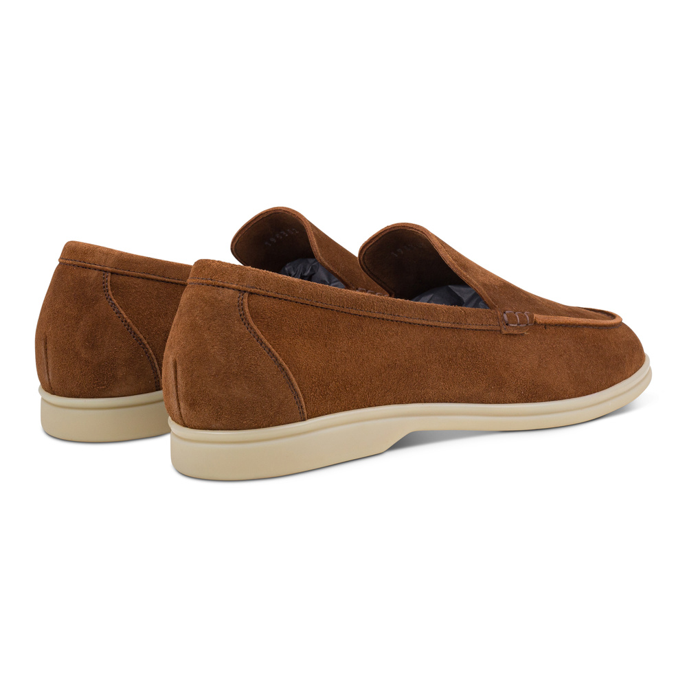 Yanko Traveler loafers reverse kudu semsket skinn mellombrun