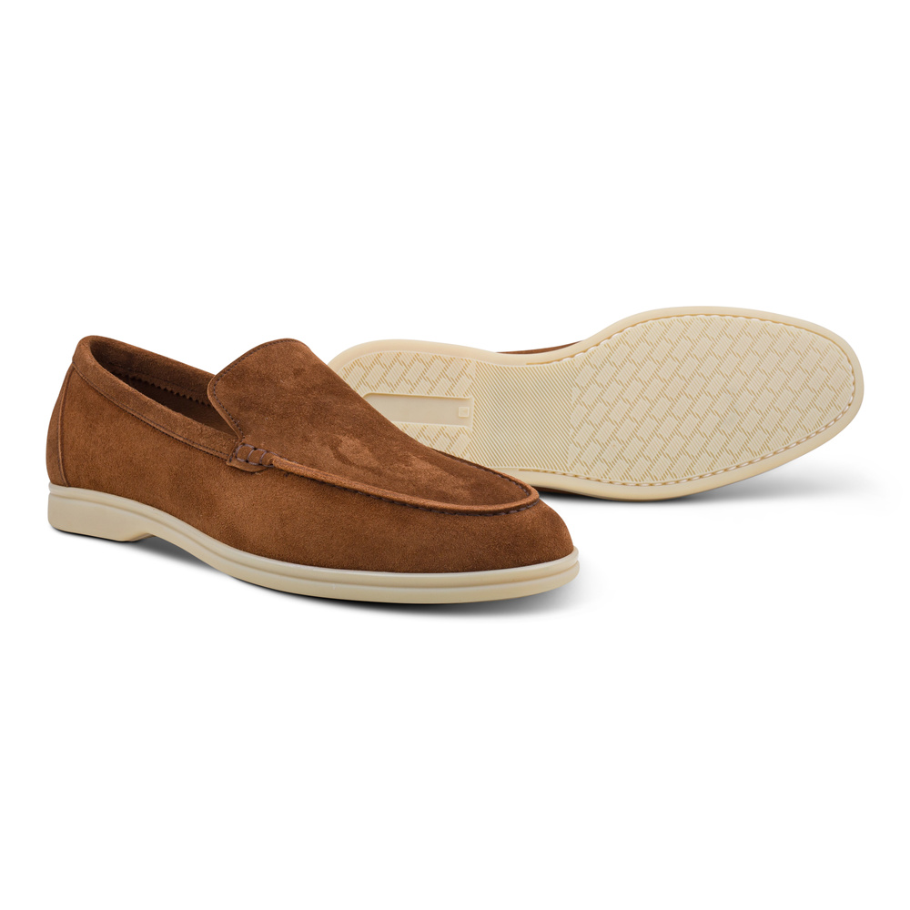 Yanko Traveler loafers reverse kudu semsket skinn mellombrun