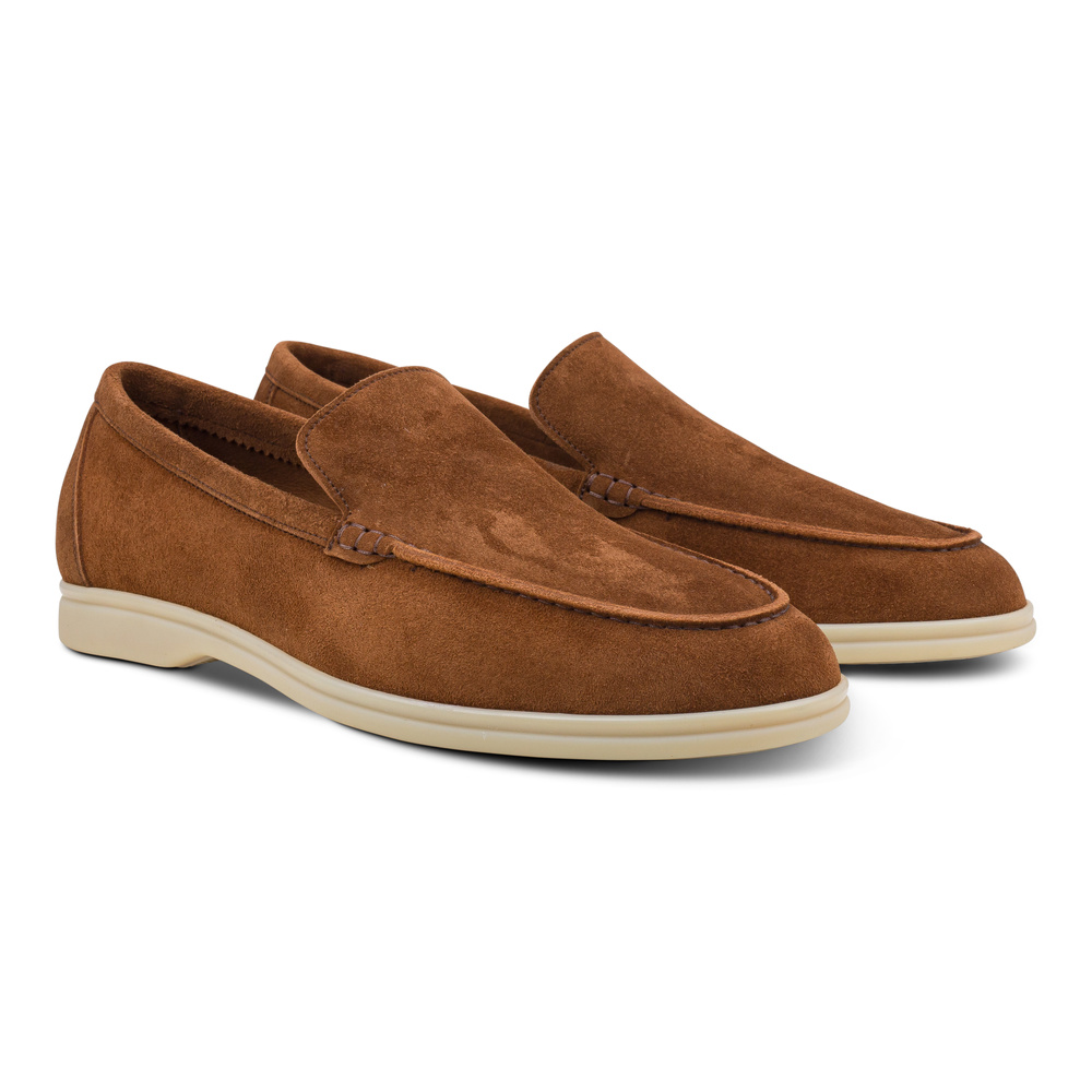 Yanko Traveler loafers reverse kudu semsket skinn mellombrun
