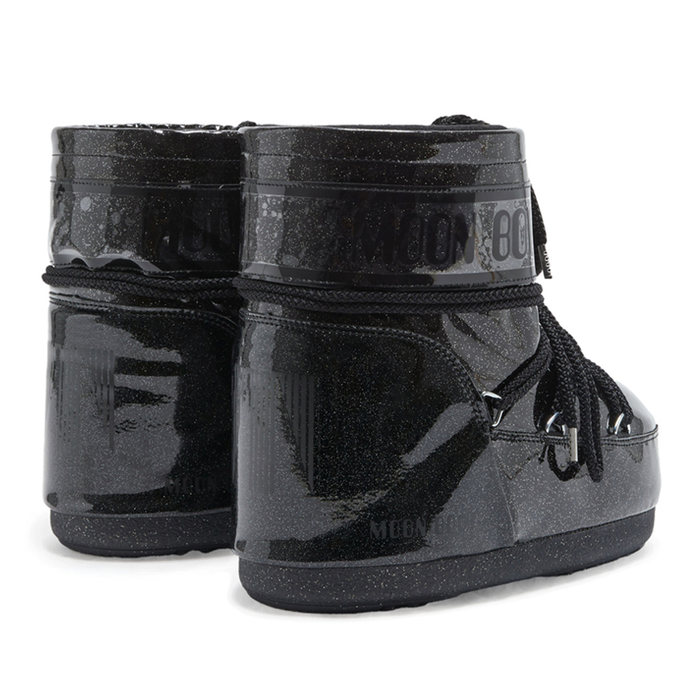 Moon Boot Icon Niedrig Glitzer schwarz