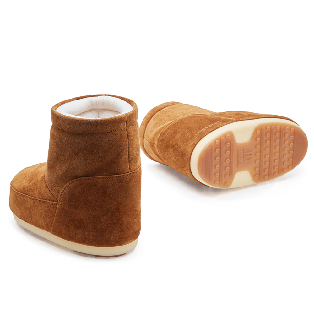 Moon Boot Icon Low No Lace suede cognac