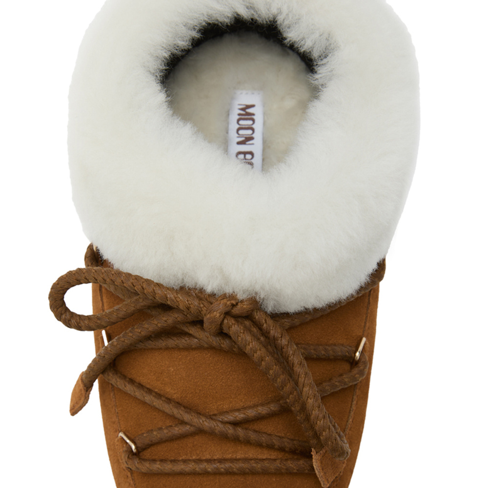 Moon Boot Mules cognacfarvet ruskind