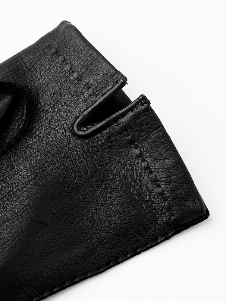 Hestra handmade dress glove deerskin black