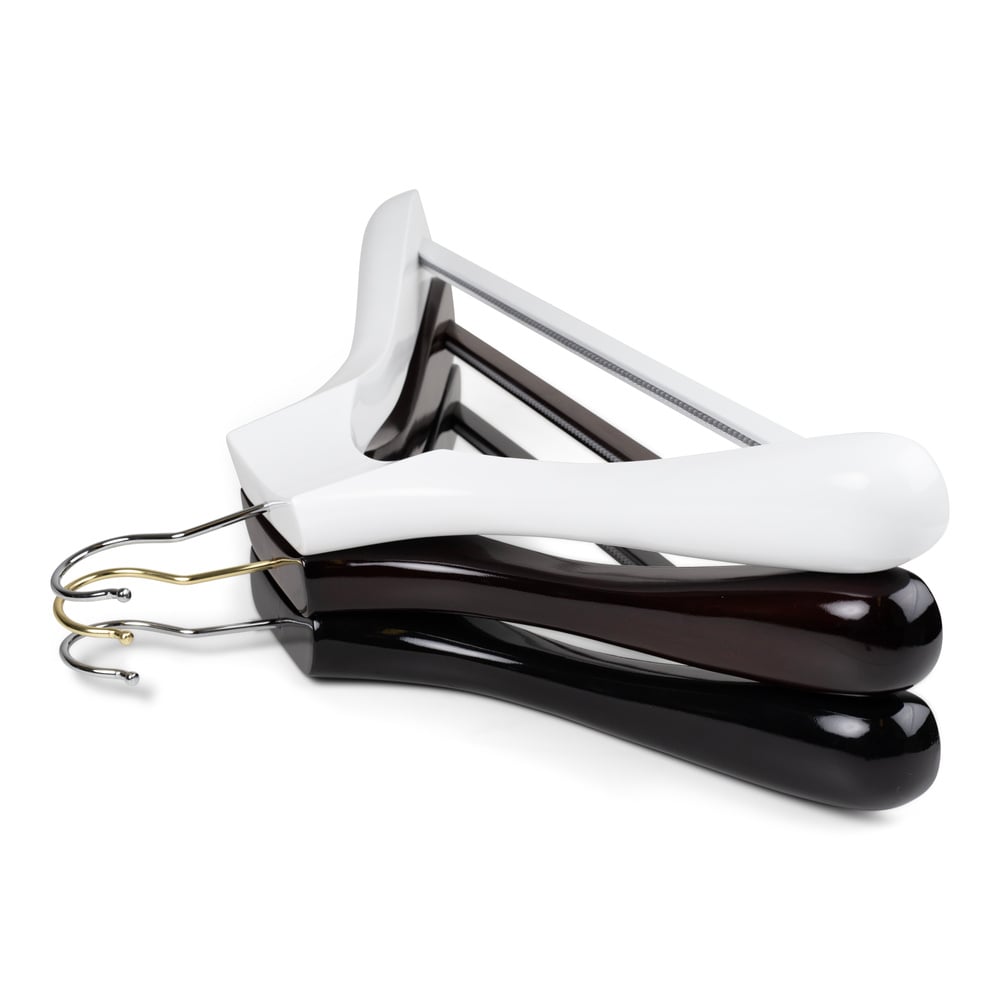 Premium jakkebøjle sort træ med indgravering