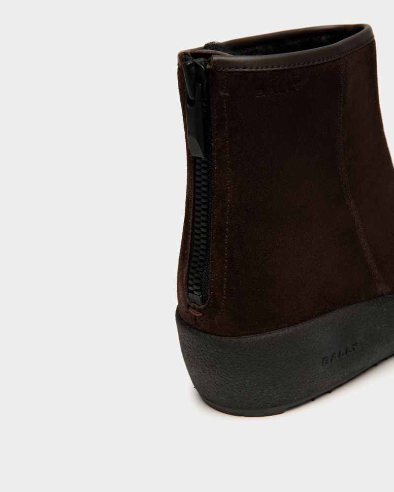 Bally curling boots women Guard III dark brown suede