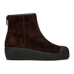 Dark brown suede