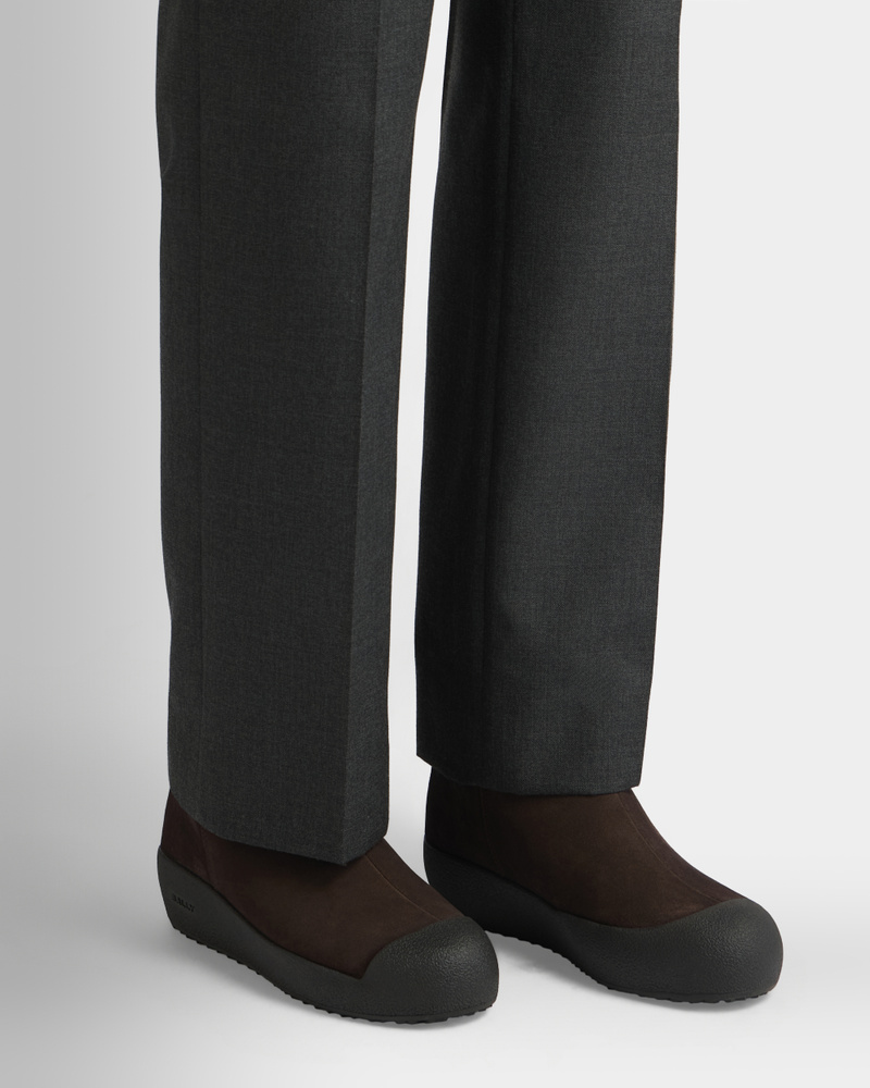 Bally curlingstøvler herre Guard III mørkebrun semsket skinn