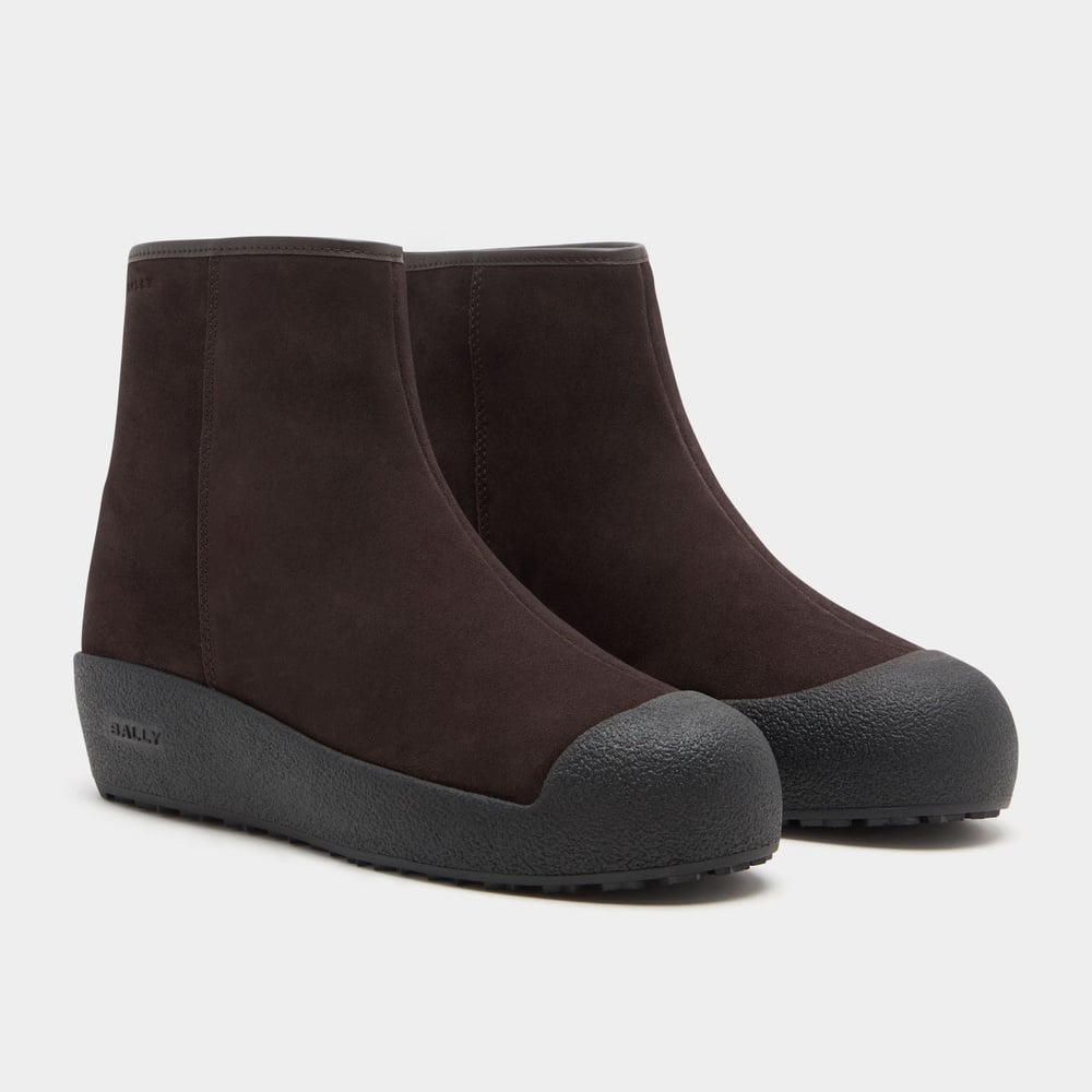 Bally curlingstøvler herre Guard III mørkebrun semsket skinn