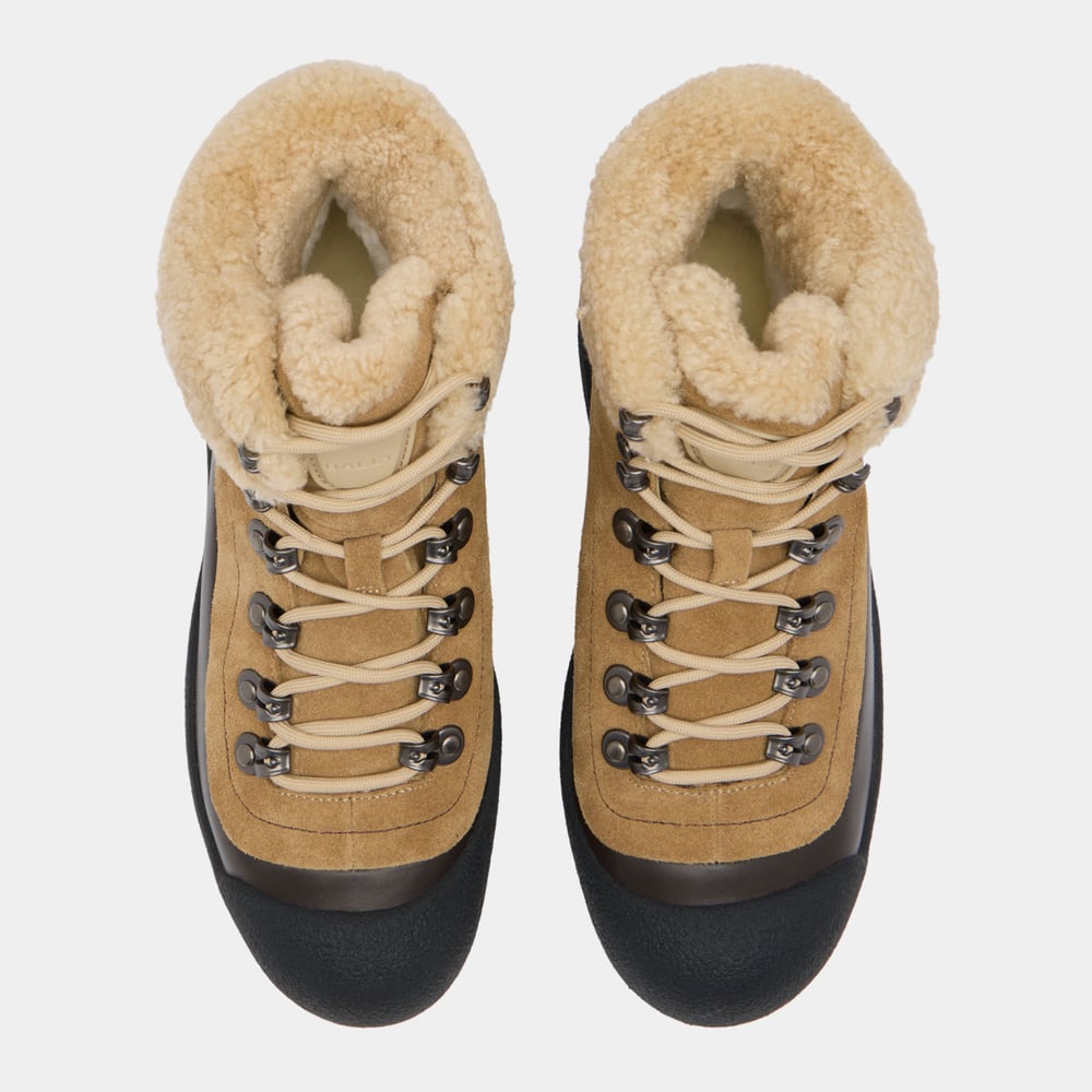 Bally curling hikingstøvler dame Calys III lysbrun og svart