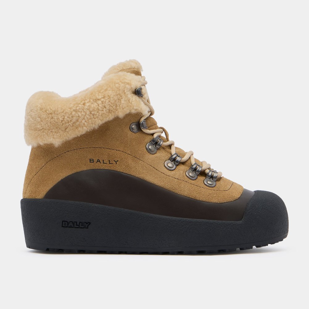 Bally curling hikingstøvler dame Calys III lysbrun og sort