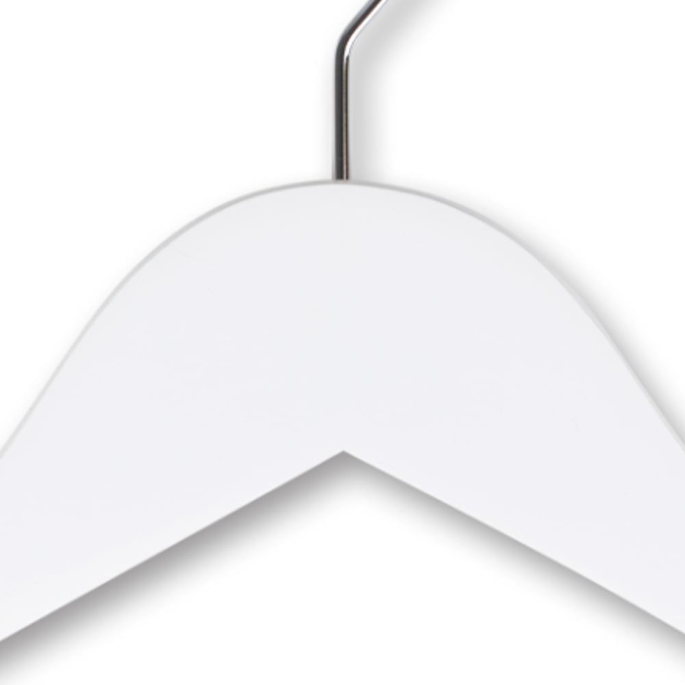 Bøjle til dameskjorter hvidt træ med indgravering