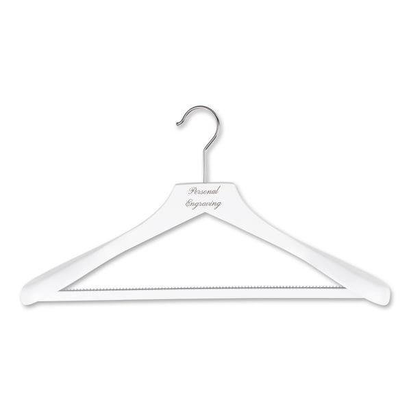 Vaateripustin valkoinen puu
housuteline kaiverruksella