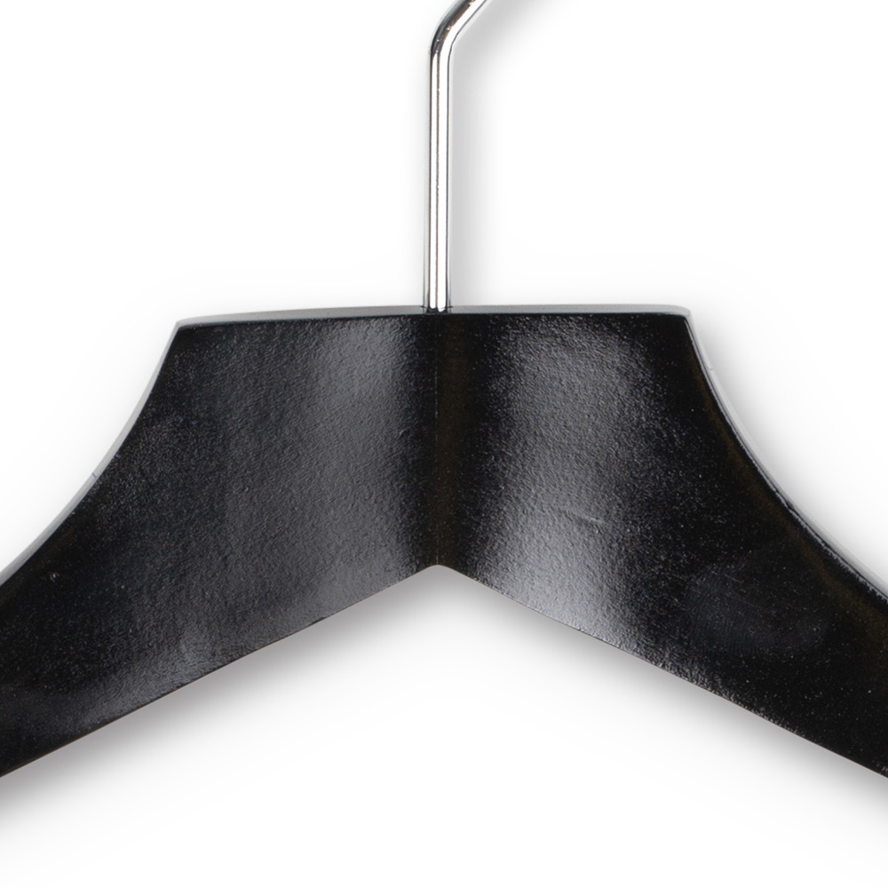 Jakkebøjle sort træ med buksestang med indgravering