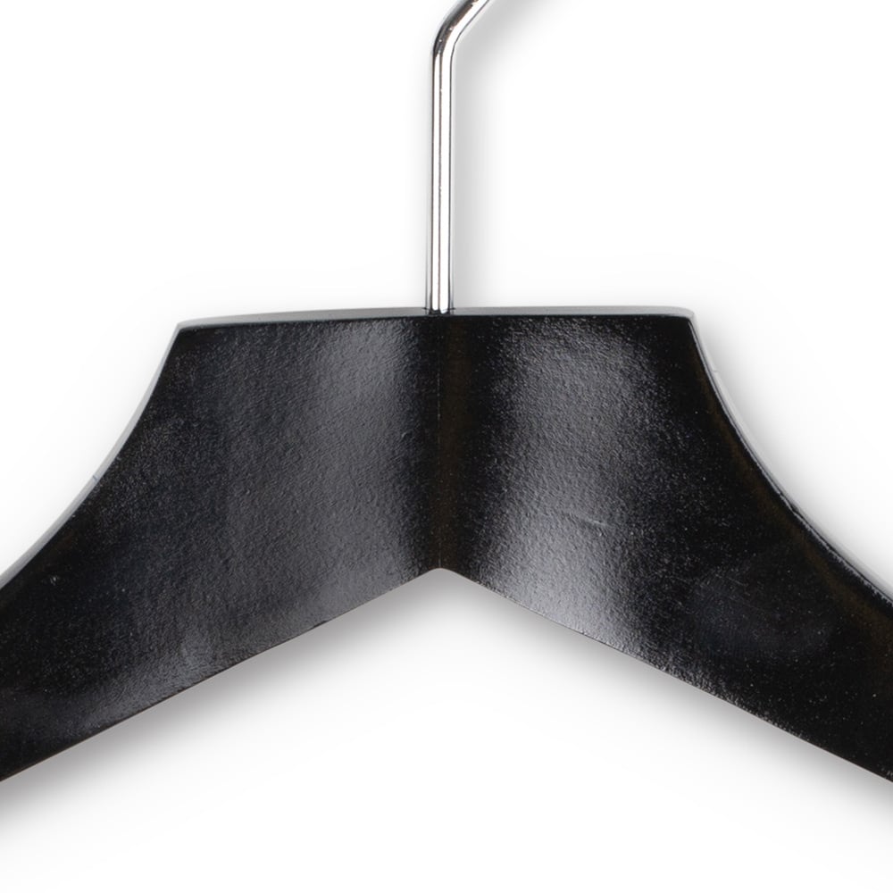 Jakkebøjle sort træ uden buksestang med indgravering