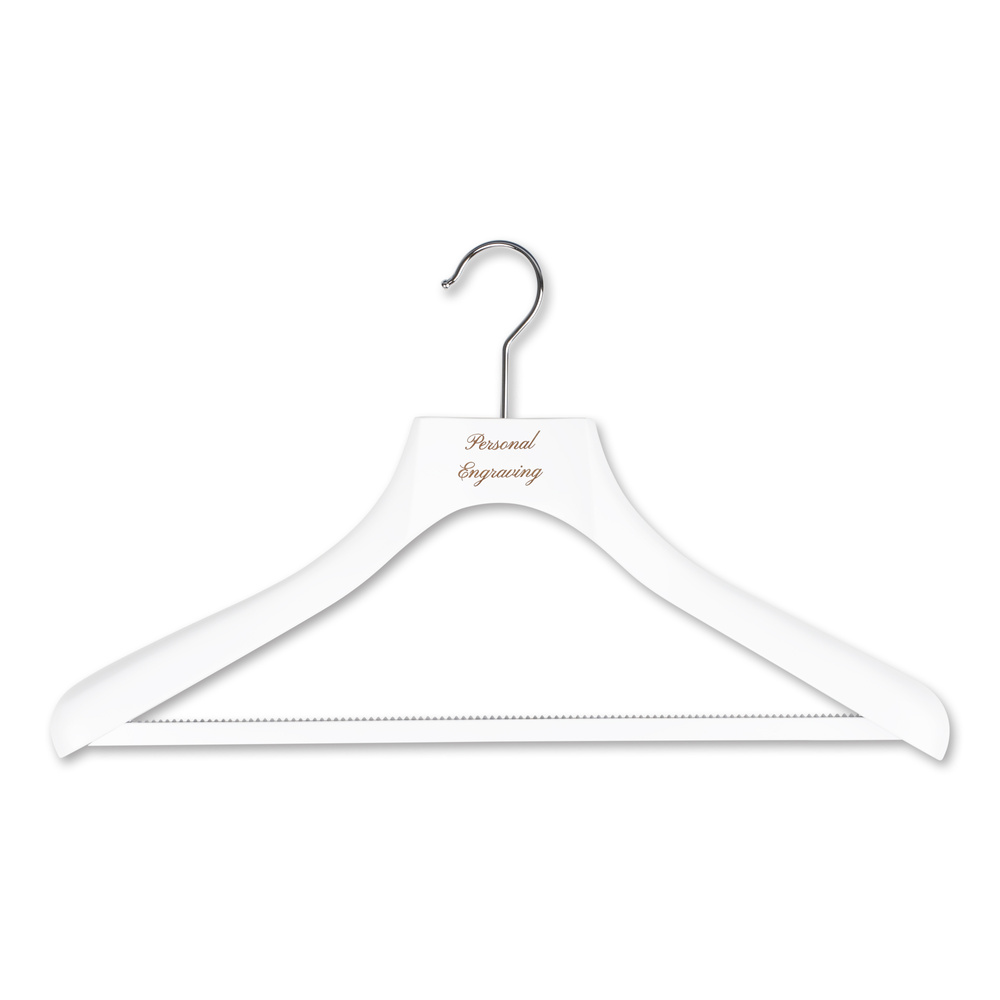 Premium jakkebøjle hvidt træ med indgravering