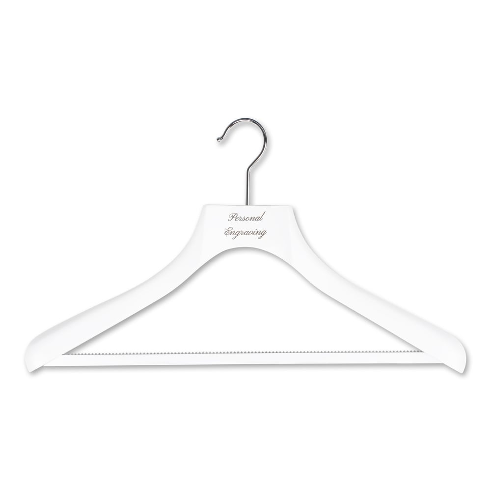 Premium jakkebøjle hvidt træ med indgravering