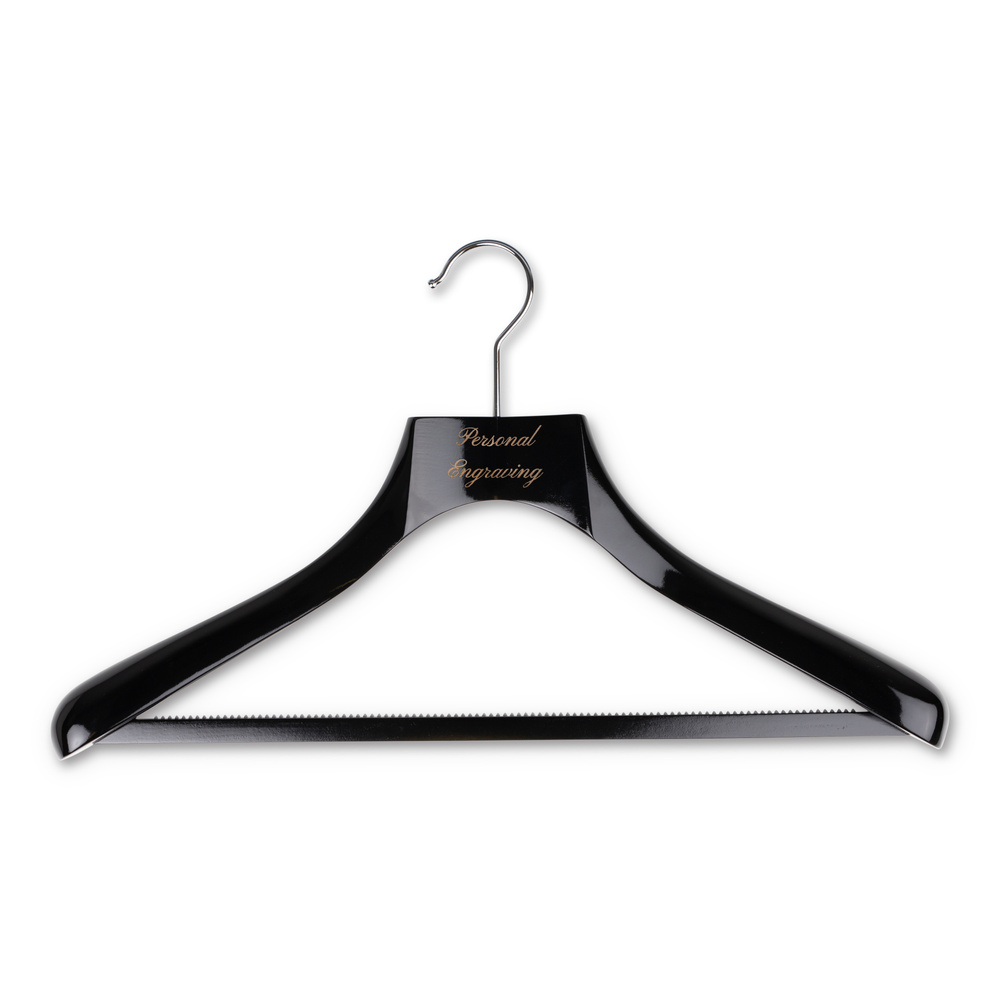 Premium jakkebøjle sort træ med indgravering
