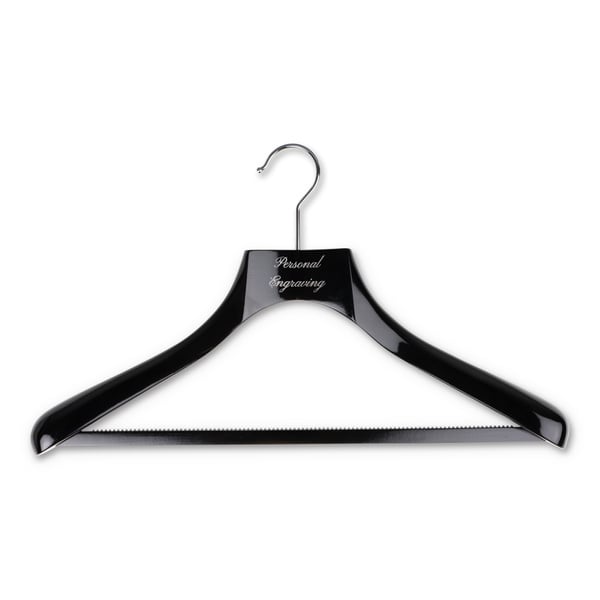 Premium vaateripustin musta puu kaiverruksella