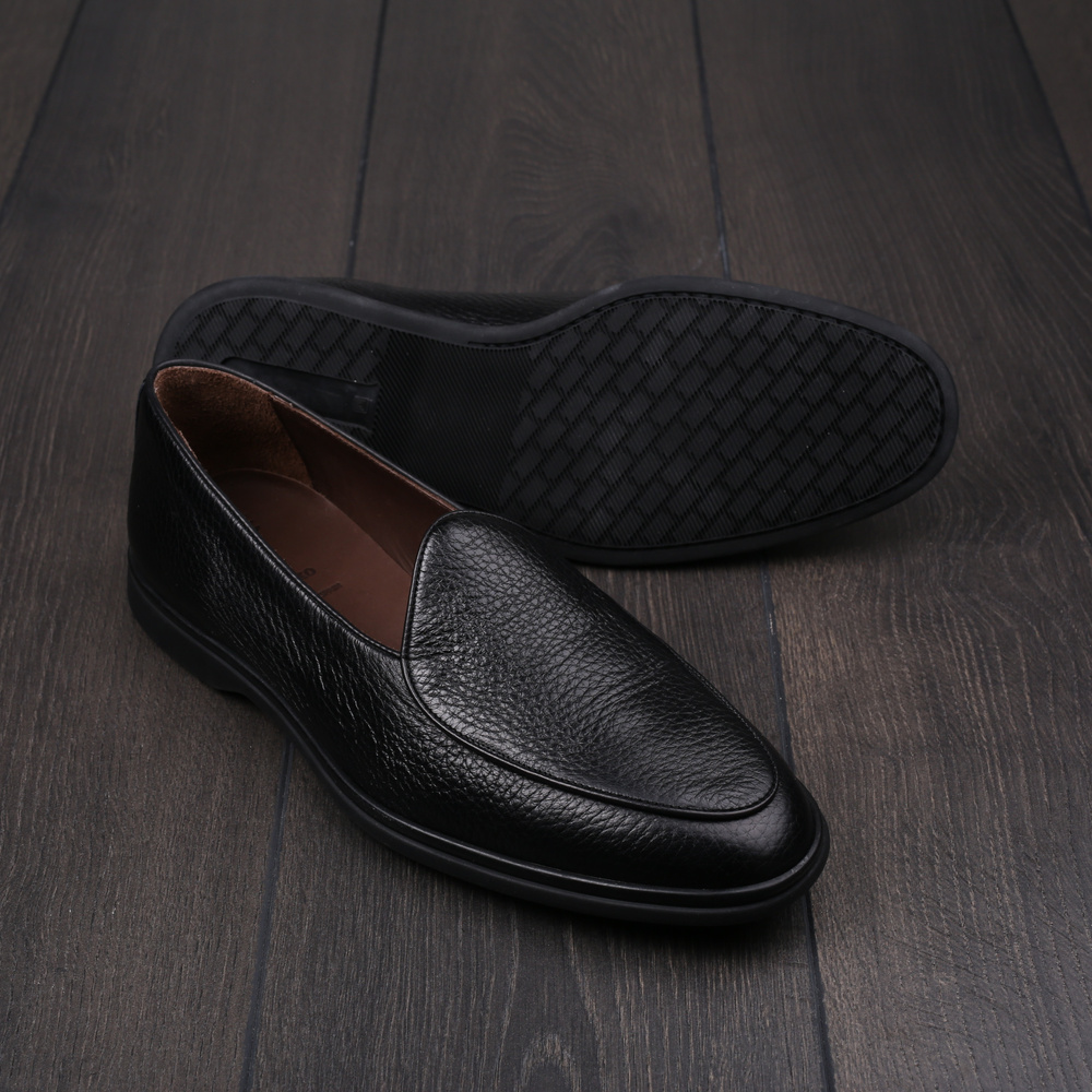 Yanko traveler Belgian loafer black deerskin UK 7 / EU 41 - Seconds