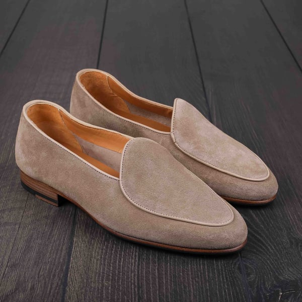 Yanko classic Belgian loafer smoke reverse kudu suede UK5,5 / EU39,5 - Seconds