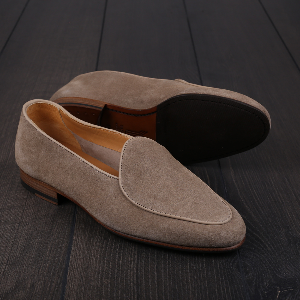 Yanko classic Belgian loafer smoke reverse kudu suede UK5,5 / EU39,5 - Seconds