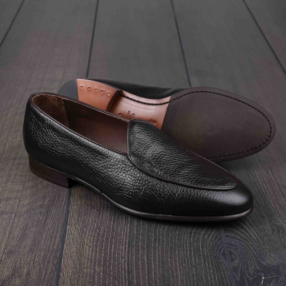 Yanko classic Belgian loafer dark brown deerskin UK6,5 / EU40,5 - Seconds